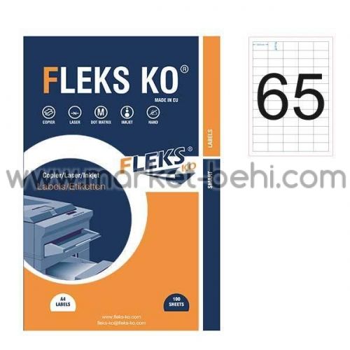 Етикет FLEKSKO 65 на лист