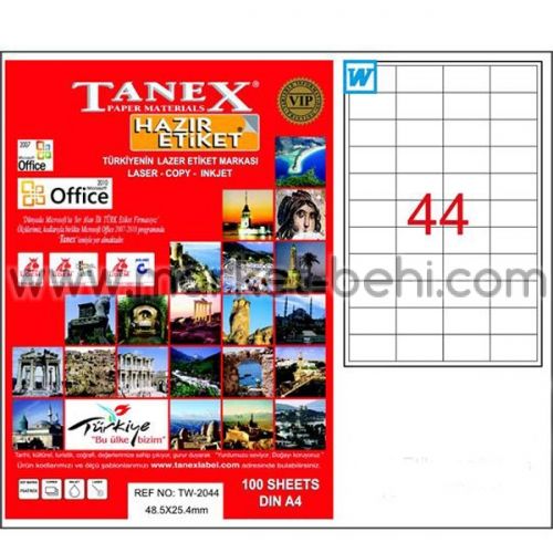Етикети Tanex 48,5x25,4mm , 44 на лист