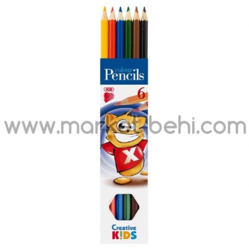 Цветни моливи Ico Creative Kids,6 цв.