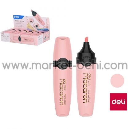 Текст маркер Deli Macaron 356 пастелно розов