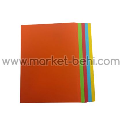 Цветен картон А4, 160 гр., 5*10 л., наситен