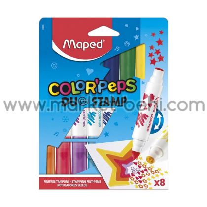 Флумастери Maped с печати 8 цвята