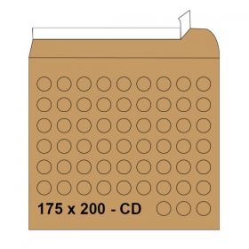 Плик кафяв за CD с мехурчета 175х200 mm стикер