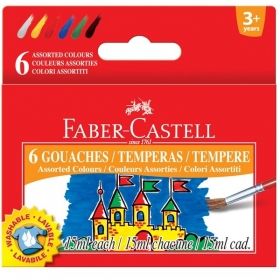 Темперни бои Faber-Castell, 6 цвята
