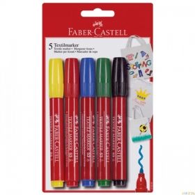 Текстил маркер Faber-Castell 5 цв