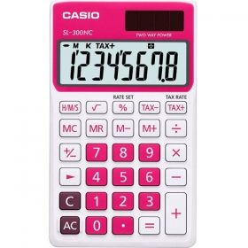 Джобен калкулатор Casio SL-300NC червен