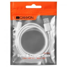 Кабел Canyon CNE-USBM1W USB to MicroUSB cable 1m
