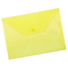 Папка джоб с копче Office Point Опушено Жълт А4