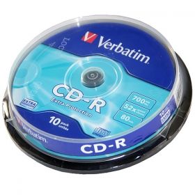 CD-R Verbatim LightScribe 48x 700 MB шпиндел 10