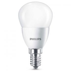 Крушка Philips 5.5W-40W мат глобус LED Е14