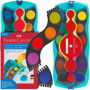 Бои Акварелни Faber-Castell Connector, 12 цвята