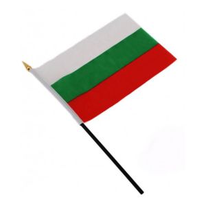 Флагче България със златист връх