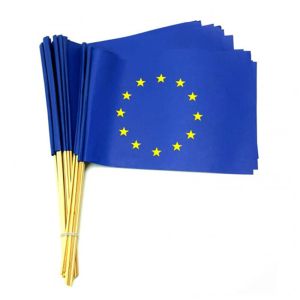 Знаме Европа -обикновено, дървена дръжка