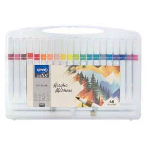 Маркери акрилни Spree Artist Soft Brush, 48 цвята