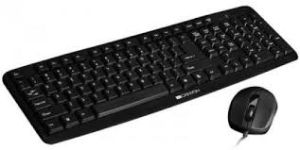 Комплект клавиатура и мишка с кабел CANYON CNE-CSET1 COMBO USB Черен