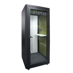 Шумоизолираща акустична кабина Flek, 960 х 1000 х 2300 mm, антрацит и зелено, сглобена мостра