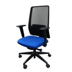 Работен ергономичен стол Interstuhl Aim 1S04, дамаска и меш, ултрамарин, сглобена мостра