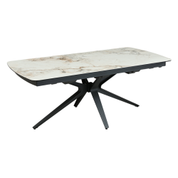 Разтегателна трапезна маса OLAWA - бяла