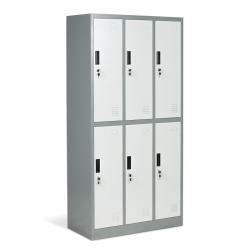 Метален шкаф Carmen CR-1243 J LUX - сив / тъмносив