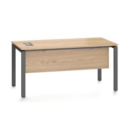 Бюро RFG Monaco, 1600 x 800 x 750 mm, ПДЧ 25 mm, с отвор за кабели, плот бряст, черни метални крака