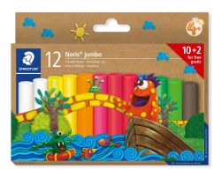Пластилин Staedtler Noris Jumbo, 12 цвята