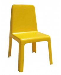 Детски стол пластмаса, Жълт