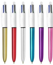 Химикалка Bic 4 Colours Shine, автоматиен,1 mm, Виолет