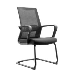 Посетителски стол RFG Smart M, дамаска и меш, до 120 kg, черна седалка, черна облегалка