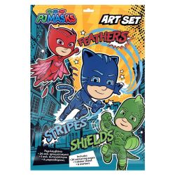 Книжка за оцветяване PJ Masks+стикери, 24 стр.