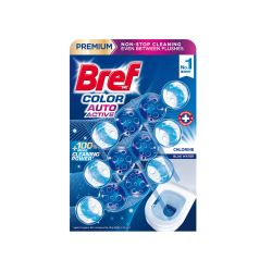 Ароматизатор за тоалетна Bref Color Active Premium, Chlorine, 3 х 50 g