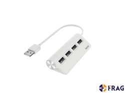 USB 4-портов хъб, 2.0, бял