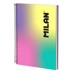 Тетрадка A4 Milan Sunset тв.корица,спирала,120л