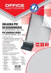Корица за подвързване, PVC, А4 200микрона опаковка 100, опушена