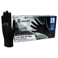 Ръкавици без пудра нитрил, черни, XL, 100бр