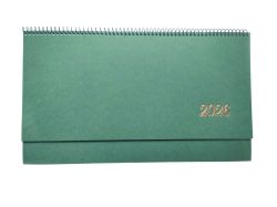 Настолен Календар-бележник КН11 черен/червен, 2026, структ, зелен