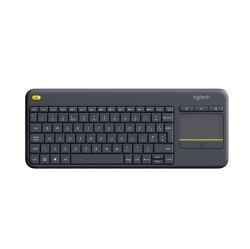 Клавиатура Logitech K400 Plus, безжична, черна