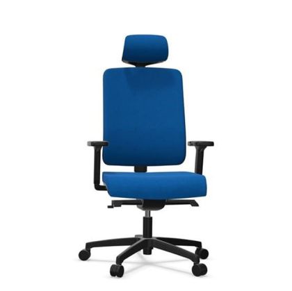 Ергономичен стол Rim Flexi FX 1114, текстил, Synchronous ST1 механизъм, до 120 kg, син, сглобена мостра