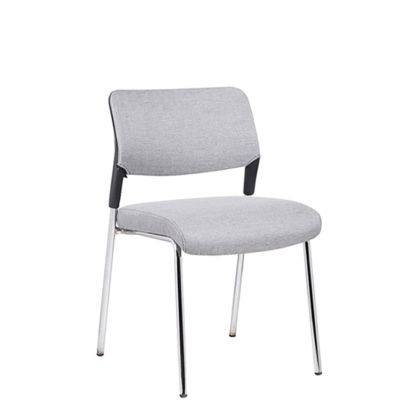 Посетителски стол RFG Evo 4L M, текстил, метална основа, до 120 kg, сив, 5 броя в комплект