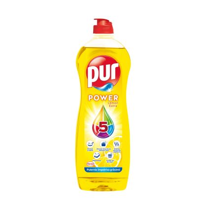 Препарат за миене на съдове Pur Duo Power, лимон, 750 ml