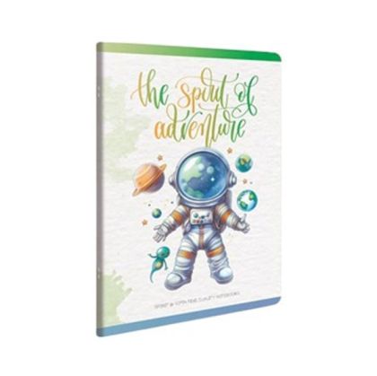 Gipta Тетрадка Spirit, A4, бяла хартия, широки редове, картонена корица, 60 листа