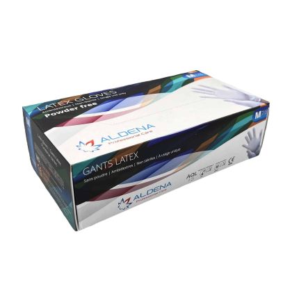 Ръкавици Aldena, латексови, S, нестерилни, без пудра, 100 броя