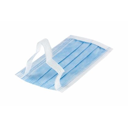 Маска за еднократна употреба Hunts, светлосиня, с широк ластик