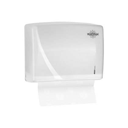 Диспенсър за кърпи за ръце Rulopak Elite, бял, за 200 кърпи, 28 х 16 х 23 cm