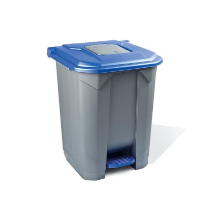 Кош Planet с разделение, с педал, 30 L, сив/син, 445 x 405 x 425 cm