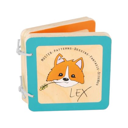 Small Foot Бебешка книжка Lex, дървена
