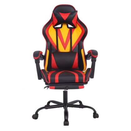 Геймърски стол RFG Max Game, екокожа, Multi-function механизъм, метална основа, до 150 kg, черно-жълт, сглобена мостра