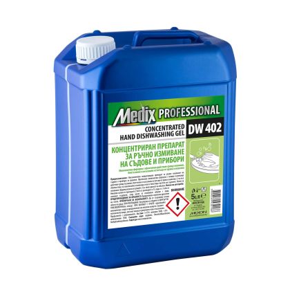 Концентриран препарат за ръчно измиване на съдове и прибори Medix Professional, DW 402, 5 L