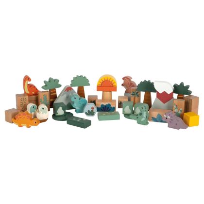 Small Foot Конструктор Динозавър, дървен, 50 части