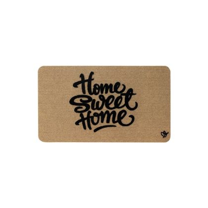 Изтривалка Olivo Zeus - Home Sweet Home, 100% полиестер, 40 х 70 cm, бежова