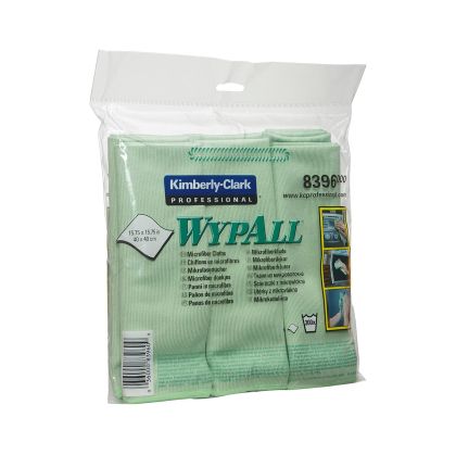 Микрофибърна кърпа Kimberly-Clark WypAll 8396, 40 х 40 cm, зелена, 6 броя